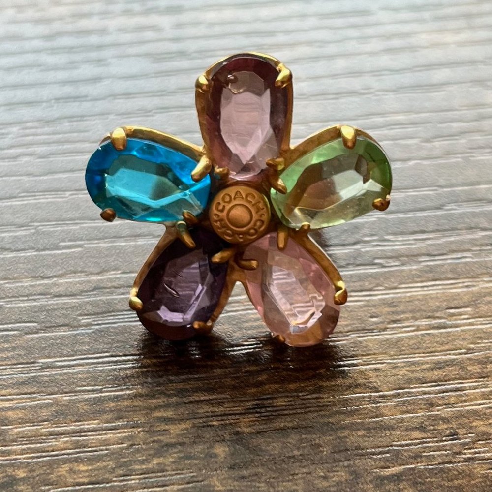 Coach Multicolor Flower Ring - image 1